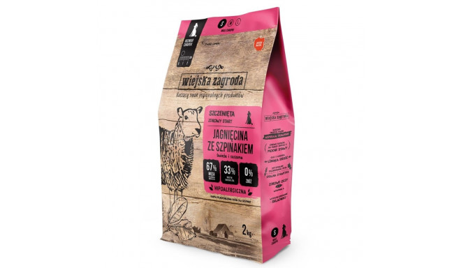 Dog Food - Wiejska Zagroda Lamb with Spinach for Puppies 2kg