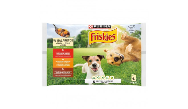 Dog Food - Purina Friskies 4 X 85g Wet Dog Food