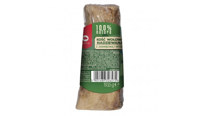 Dental Chew - Maced Bone Stuffed With Lamb And Rice, White