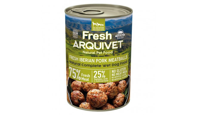 Wet Dog Food - ARQUIVET Fresh Iberian Pork Meatballs 400g Gluten-Free