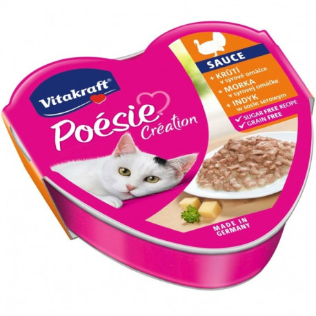 Wet Cat Food - Vitakraft Poesie Creation 85g Turkey/cheese
