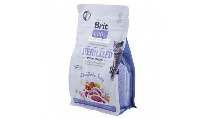 Dry Cat Food - Brit Care Grain-free Sterilized Weight Control, Green