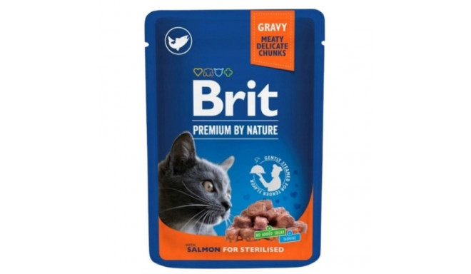 Wet Cat Food - Brit Premium Cat Food Salmon Sterilised 100g