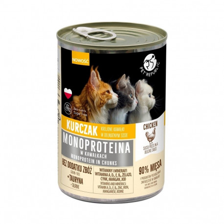 Wet cat food - PET REPUBLIC Monoprotein Chicken 400g