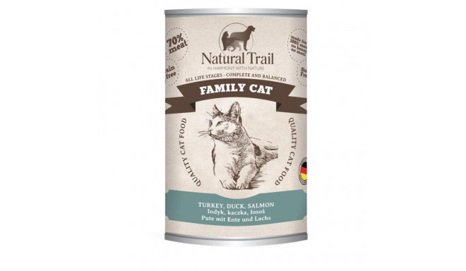 Wet Cat Food - Natural Trail Turkey, Duck & Salmon 400g Grain-Free