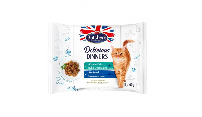 Wet Cat Food - Butcher's Ocean Fish 4 x 100g Haddock