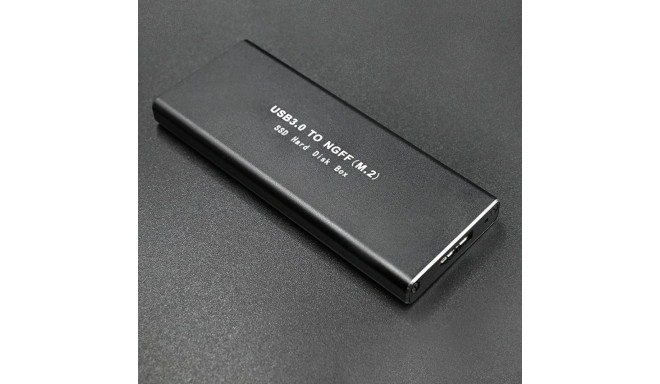 SSD Enclosure - Qoltec 51854 M.2 SATA USB 3.0 Black