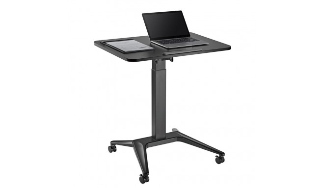 Mobile Laptop Desk - Maclean MC-453 B Pneumatic Height Adjustable Black