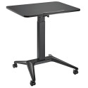 Mobile Laptop Desk - Maclean MC-453 B Pneumatic Height Adjustable Black