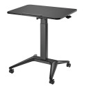 Mobile Laptop Desk - Maclean MC-453 B Pneumatic Height Adjustable Black