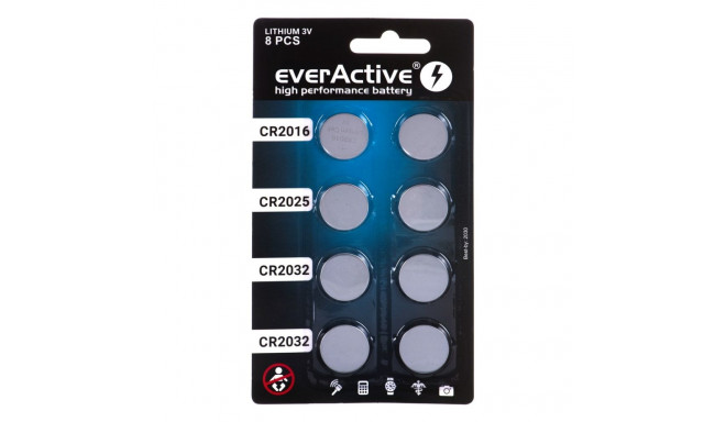 Button Batteries - Everactive 4 X Cr2032, 2 Cr2025, Cr2016