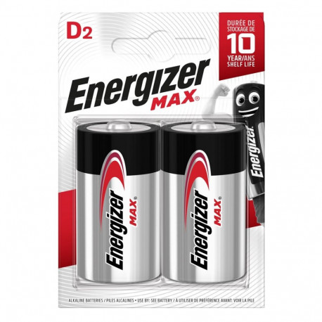 Battery - Energizer LR20 D MAX 2-pack Leak-resistant 10-year shelf life