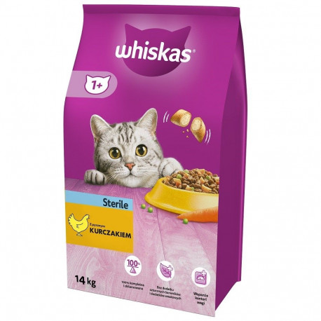 Dry Cat Food - Whiskas Adult Chicken 14kg, White