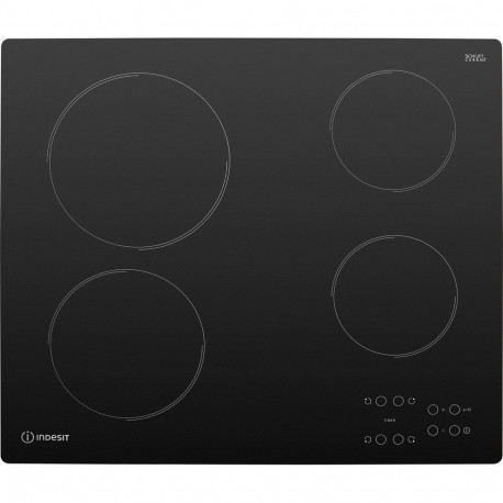 Ceramic Hob - Indesit Aar 160 C 58 Cm Ceramic 4 Zone Black