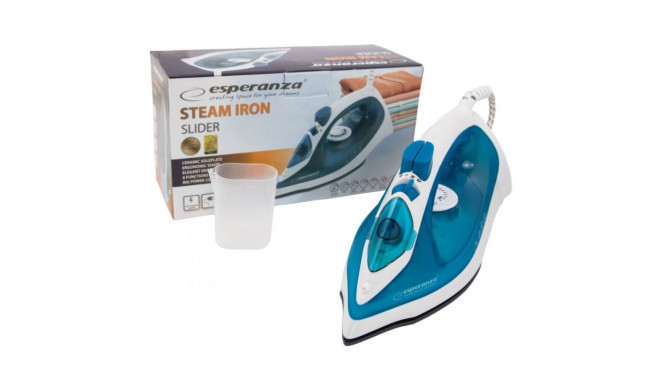 Iron - Esperanza Ehi002 Ceramic Soleplate 2200w Blue