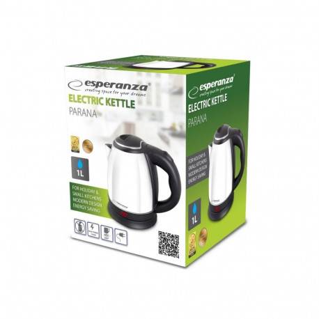 Electric Kettle - Esperanza Ekk128w 1l 1350w Black/white