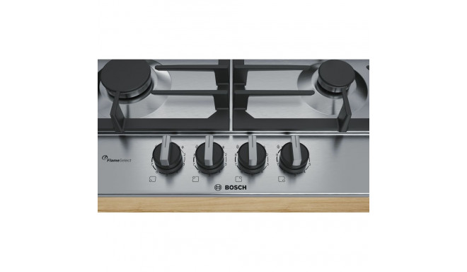 Gas Stove - Bosch Serie 6 Pch6a5b90 60cm 4 Zone Gas Hob Stainless Stee