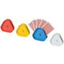 Card Holder - Ergonomic Triangle Design Plastic 4 Pack