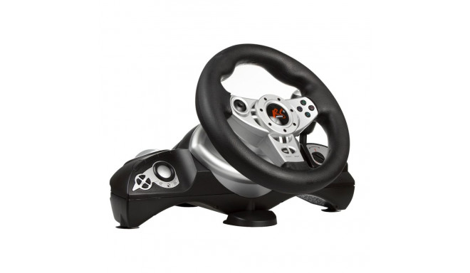Gaming Controller - NanoRS RS700 USB Steering Wheel 270° Rotation Xbox One, PC, PS4, PS3, Black, Sil