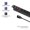 Power Strip - Qoltec 53998 PDU 1U 10A 8xIEC C13 Black