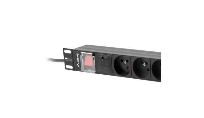 Pdu - Lanberg Power Strip 19" 1u 16a 8x230v 2m