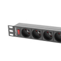 Power Strip - Lanberg 19" 1u 16a 230v