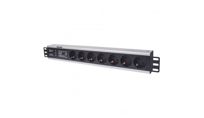 Rackmount Power Strip - Intellinet 19" 1.5U 7-Way Surge Protection Black