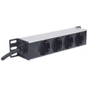 Power Strip - Intellinet 10" 1U Rackmount 4-Way Type F Grey