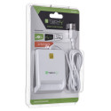 USB Card Reader - Techly Compact Writer, White