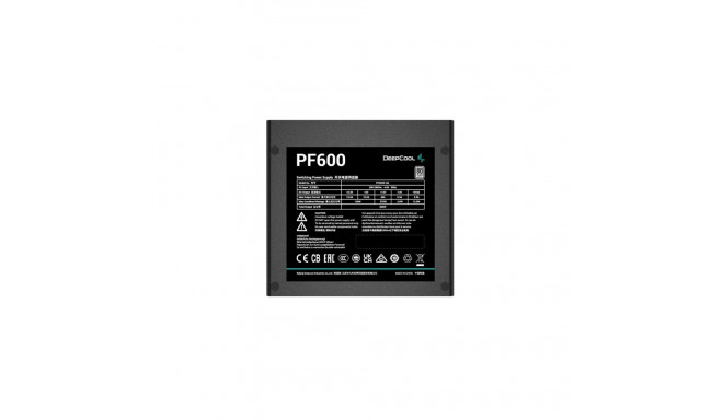 Power Supply Unit - DeepCool PF600 600W 20+4 pin ATX Active Cooling Black