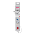 Extension cord - Activejet ACP-5GN 3M SZ 5 AC Outlets Indoor Gray
