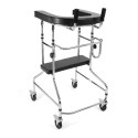 Ergonomic Walker - Adjustable Pulpit Style with 4 Wheels Grey/Black