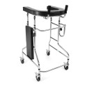 Ergonomic Walker - Adjustable Pulpit Style with 4 Wheels Grey/Black