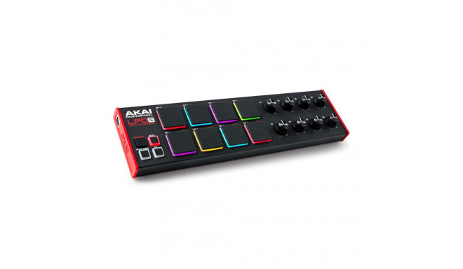 MIDI Controller - AKAI LPD 8 MKII 8 Pads 8 Knobs Red/Black
