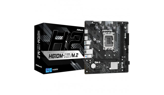 Motherboard - ASRock H610M-H2/M.2 Intel LGA 1700 Micro ATX ASRock H610M-H2/M.2 Motherboard - Micro A