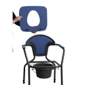 Sanitary Chair - OPEN Adjustable Height Garnet/Black