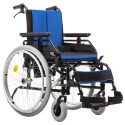 Folding Wheelchair - Cameleon 18' 125kg Adjustable Footrest Black/Blue