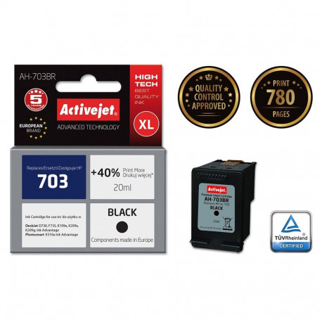 Inkjet Ink - Activejet Ah-703br 20ml Black
