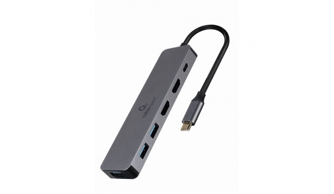 USB Hub - Gembird A-cm-combo3-03 Type-c 3-in-1 Multiport Adapter Hub H