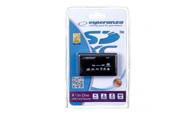 Card Reader - Esperanza EA119 USB 2.0 480 Mbit/s Black