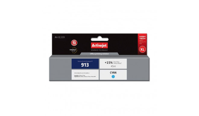 Ink Cartridge - Activejet AH-913CR Compatible for HP 913 Cyan 45ml