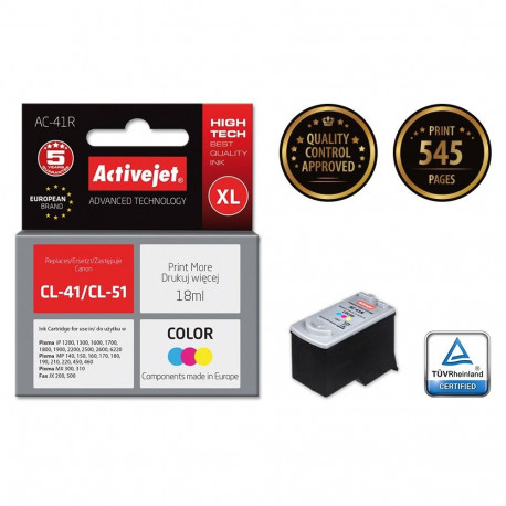 Ink Cartridge - Activejet AC-41R 18ml Color