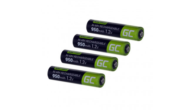 Rechargeable Battery - Green Cell GR03 AAA 1.2V 950mAh NiMH Pack of 4