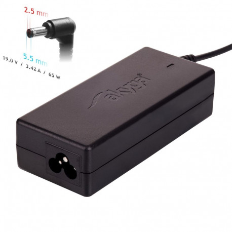 Power Adapter - Akyga AK-ND-01 - 65 W - Black