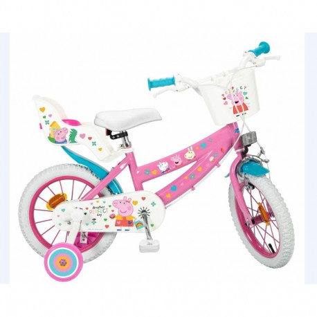 Children's Bicycle - TOIMSA TOI1695 16" Peppa Pig, for ages 5-7, with basket, doll seat