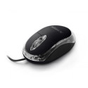 Mouse - TITANUM XM102K Optical 1000 DPI USB Type-A Ambidextrous Black, Chrome