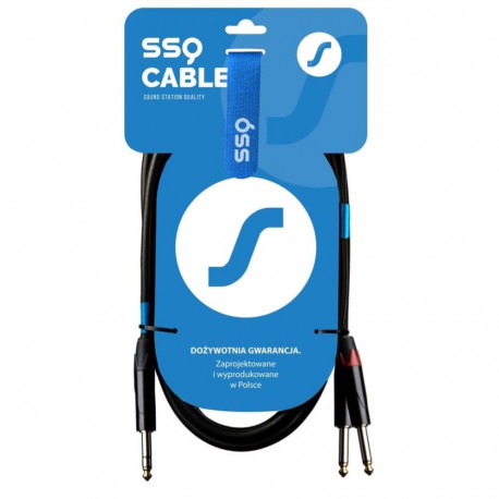 Audio Cable - SSQ JSJM2 2x Jack Mono 2 m Black