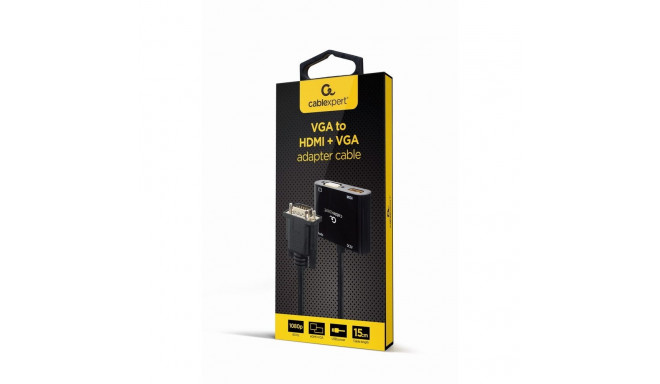 Video Adapter - Gembird A-VGA-HDMI-02 - 0.15 m - Black