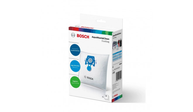 Vacuum Cleaner Bag - Bosch BBZWD4BAG 4 Pack White Bosch BBZWD4BAG Cylinder Vacuum Dust Bag - White