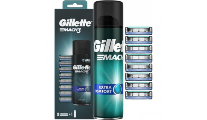 Gillette Mach3 8pcs + Mach3 gel 200ml